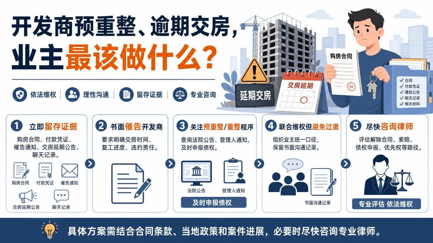 商品房逾期交房律师解析开发商预重整债权申报流程.jfif