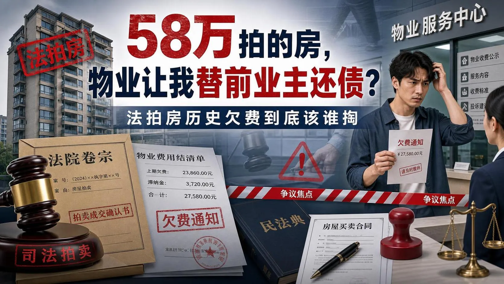 58万拍的房,物业让我替前业主还债?法拍房历史欠费谁承担 广州法拍房律师.jfif 58万拍的房,物业让我替前业主还债?法拍房历史欠费谁承担 广州法拍房律师.jfif