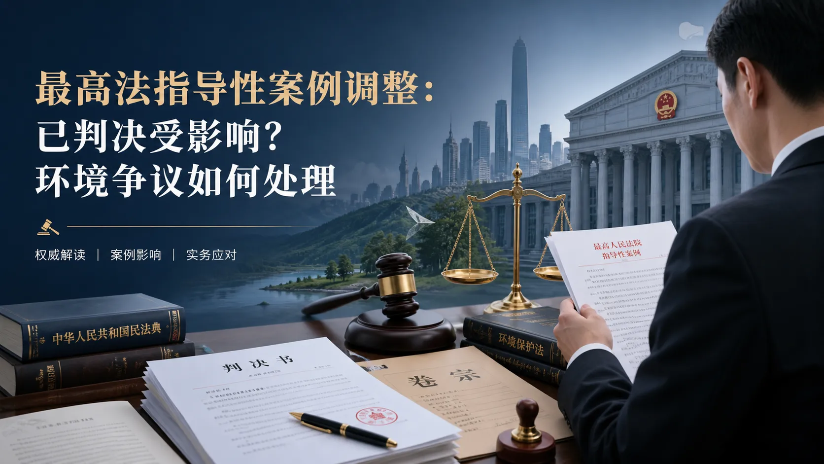 指导性案例调整后企业环境争议检索与合规决策信息图