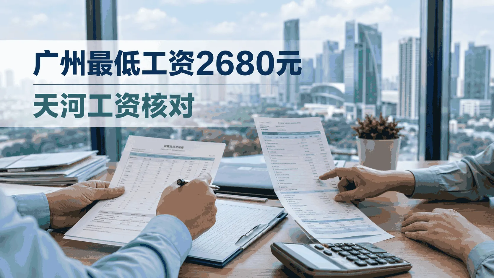 广州最低工资标准上调与天河劳动者工资核对示意图